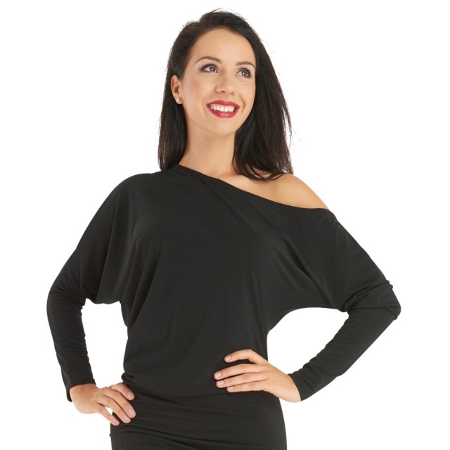 Rumpf VALENCIA Dames Ballroom Top met Vleermuismouwen