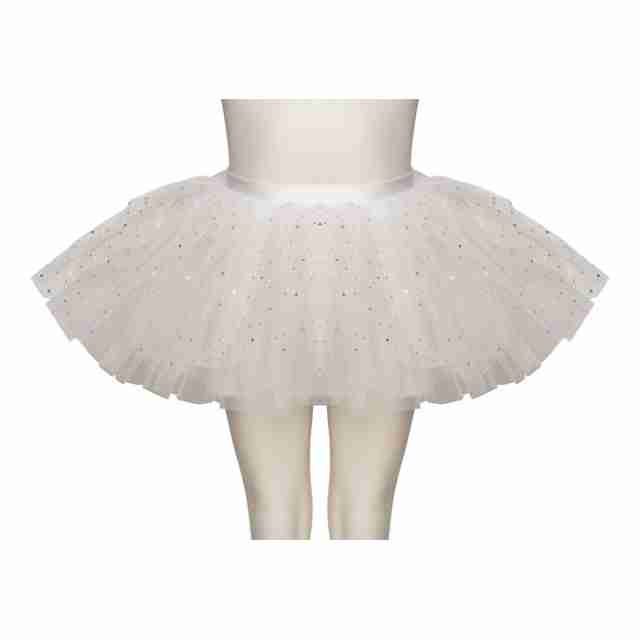 Katz witte tutu glitters kort
