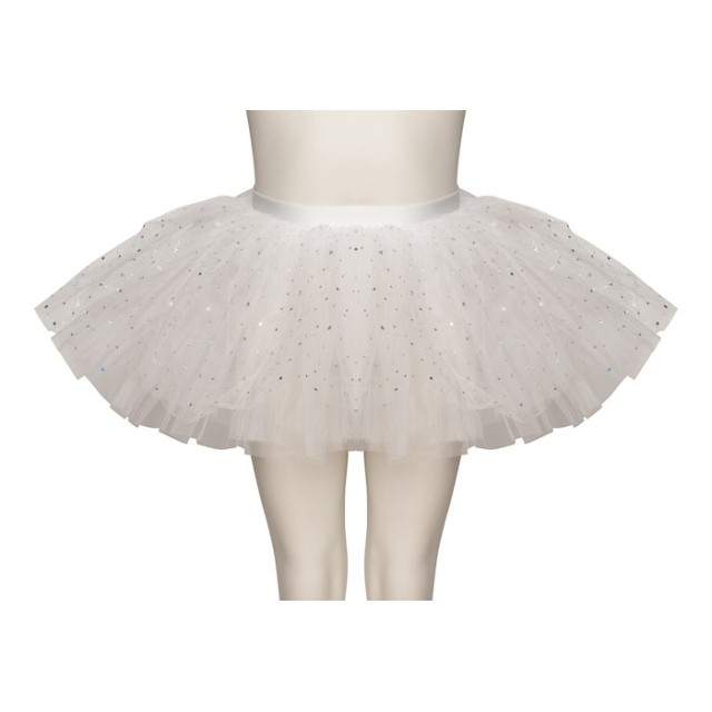 Katz witte tutu glitters kort