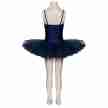 Katz glinsterende ballet tutu donker blauw achterkant 