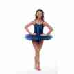 Katz glinsterende ballet tutu licht blauw voorkant