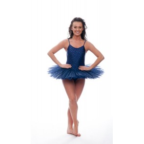 Katz glinsterende ballet tutu licht blauw voorkant