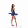 Katz glinsterende ballet tutu licht blauw zijkant