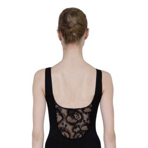 Sansha D2517C dames balletpak zonder mouwen kant rug voorkant
