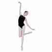 Sansha D2517C dames balletpak zonder mouwen kant rug voorkant