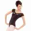 Sansha Annette L3536 Zwart Balletpak Voorkant met Boothals