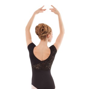 Sansha Arcene L3533M Zwart Mouwloos Balletpak met Kant