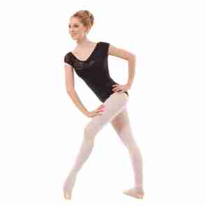 Sansha Arcene L3533M Zwart Mouwloos Balletpak met Kant