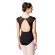 Lulli dames balletpak kapmouwtjes zwart achterkant 