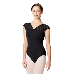 Lulli dames balletpak zonder mouwen lage rug zwart voorkant