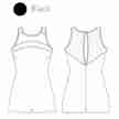 Lulli LUF548 dames balletpak zonder mouwen patroon 
