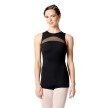 Luli LUF548 zwart dames balletpak zonder mouwen open rug voorkant