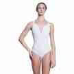 Lulli comfortabel balletpak V-hals mesh wit achterkant