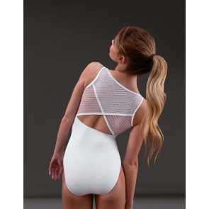 Lulli comfortabel balletpak V-hals mesh zwart