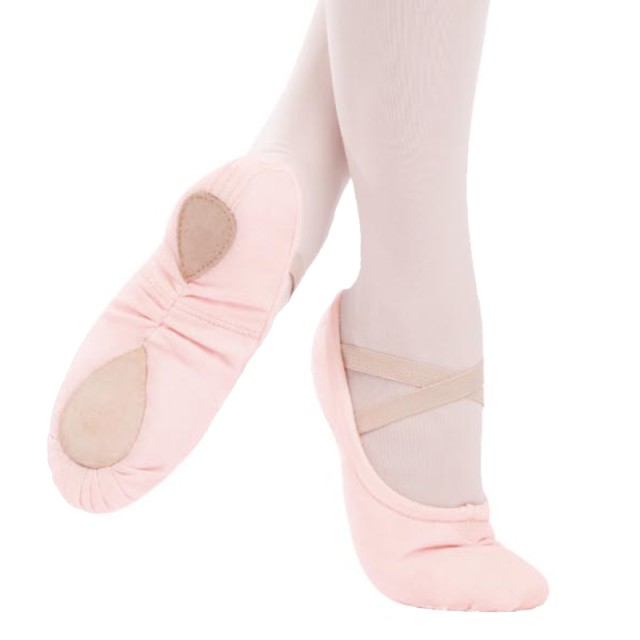 capezio pro canvas roze balletschoenen splitzool
