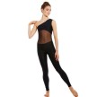 Ballet Rosa Magali Unitard Zwart met Open Schouder