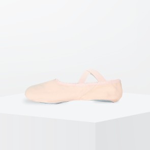 Dansez-Vous Nina canvas balletschoen met splitzool voor kinderen gekruiste elastieken
