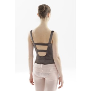 Intermezzo 31056 dames balletpakje met lage rug bruin achterkant 