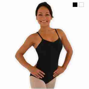 Zwart balletpak met spaghettibandjes - Pinch - V-hals - Katoen/lycra - Voor dames - Alista Odette