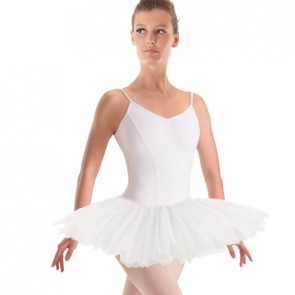 Wit balletpak met tutu - Wit - Tutu van tule - Nylon/spandex - Spaghettibandjes - Alista dancer basics pavlova