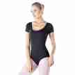 SoDanca E10712 comfortabel dames balletpak ronde hals korte mouwen voorkant