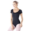 SoDanca E10712 comfortabel dames balletpak ronde hals korte mouwen voorkant