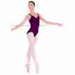 SoDanca RDE8522 paars balletpak met spaghettibandjes