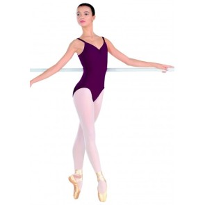 SoDanca RDE8522 paars balletpak met spaghettibandjes