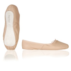 Papillon PA1010 Canvas Balletschoen Wit met Doorlopende Zool Uitverkoop