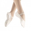 Witte balletschoenen van leer met doorlopende zool Alista Dancer Basics Elite