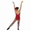 Capezio CC120 Rib camisole balletpak met gekruiste bandjes op de rug rood