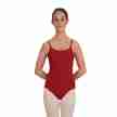 Capezio CC120 Rib camisole dames balletpak met spaghettibandjes rood 