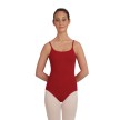 Capezio CC120 Rib camisole dames balletpak met spaghettibandjes rood 
