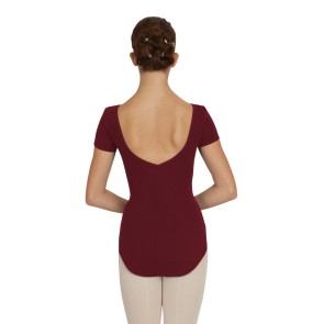 Capezio CC420 balletpak met korte mouwen burgundy dames 