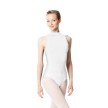 Lulli Anna LUB253 wit balletpakje dames hoge hals