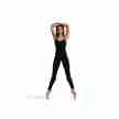 Capezio CC820 dames camisole dunne bandjes lage rug zwart voorkant