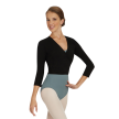 Capezio CAD850 Zwart Wikkelvest voor Dames katoen lycra