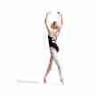 Capezio balletpak zwart dames met kant en gekruiste bandjes achterkant