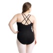 Capezio Dames balletpak met dubbele gekruiste bandjes op de rug - CC123 zwart