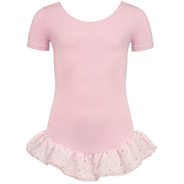 Papillon Roze balletpakje voor meisjes - Mouwtjes - Glitterrokje - 12PK4043