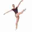 Zwart balletpak dames met kapmouwtjes Sansha