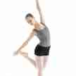 Intermezzo 31055 grijs dames balletpak met brede bandjes 