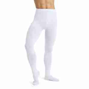 Capezio MT11 Balletlegging Heren Maillot met Voet Wit
