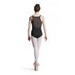 Bloch L9597 zwart balletpak mesh rug spaghettibandjes achterkant