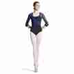 Bloch Z2916 dames wikkelvest half transparant blauw