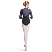 Bloch Z2916 dames wikkelvest half transparant blauw achterkant