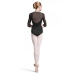 Bloch Z2916 dames wikkelvest half transparant zwart achterkant 
