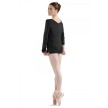 Bloch Z0959 dames ballet sweater met gebreide V-hals 