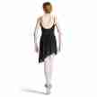 Bloch R8811 dames asymmetrische ballet wikkelrok zwart achterkant 