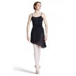 Bloch R8811 dames asymmetrische ballet wikkelrok zwart voorkant